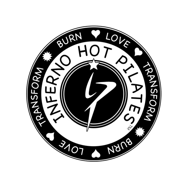 Logo des Pilatesstudios Inferno Hot Pilates, einem Vertriebspartner, der Cosmic Bites Energy Balls in seinem Sportstudio verkauft.